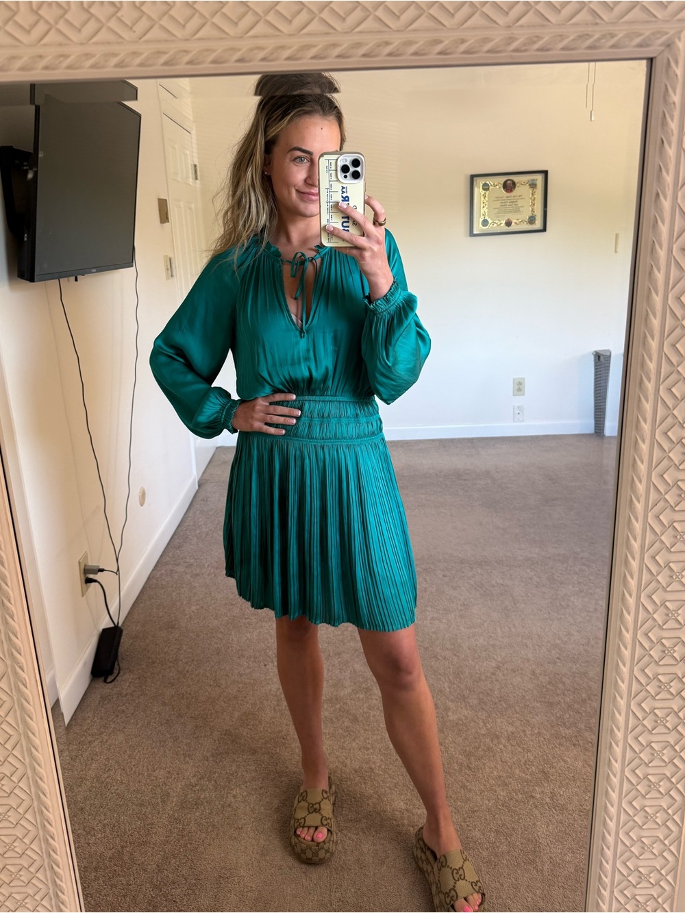 Anthropologie Teal Dress